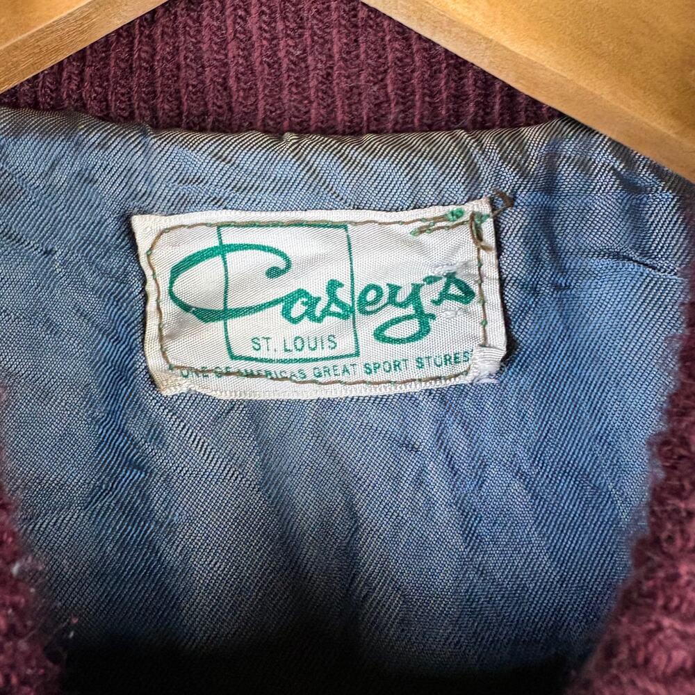 Vintage 1960s Washington University Burgundy & Green Letterman Jacket - Picture 4 of 8